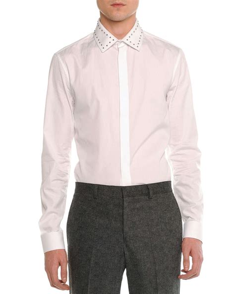 givenchy white long sleeve|givenchy men's shirts.